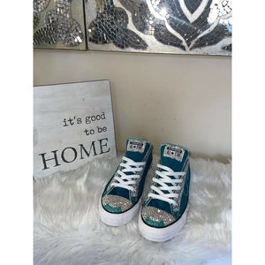 Custom Rhinestone design Converse Shoes