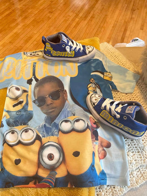 Custom Minion Converse Shoes for Kids